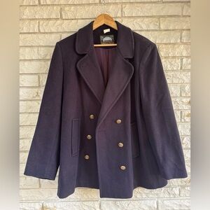Mackintosh Authentic Peacoat Womens, Deep Purple RARE Wool Blend, Size 16